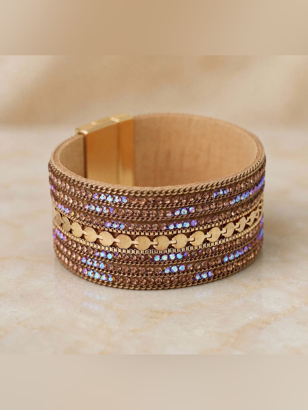 Saachi Glistening Gold Bracelet NWT